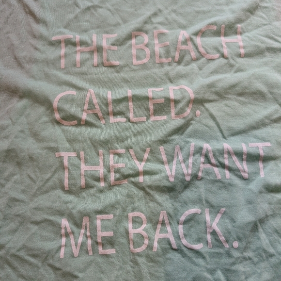 Nwt Women's Tiys Clothing Sea Green Beach Sleeveless Tank Top Size XL - Picture 4 of 4